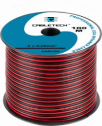 Przewód Cabletech Kabel głośnikowy CCA 0.35mm czarno-czerwony