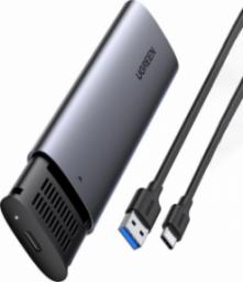 Kieszeń Ugreen na dysk M.2 B-Key SATA 3.0 5Gbps szary + kabel USB Typ C (CM400)