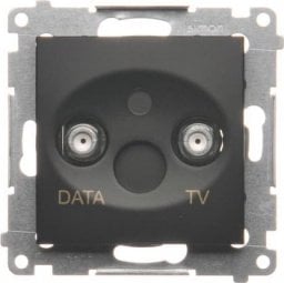  Kontakt-Simon Simon 54 Gniazdo TV-DATA. Dwa porty wyjściowe typu F (moduł). Częstotliwość dla wejścia 5-1000 MHz czarny mat DAD1.01/49