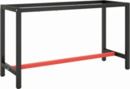  vidaXL vidaXL Rama do stołu roboczego, czerwono-czarna, 140x50x79 cm, metal