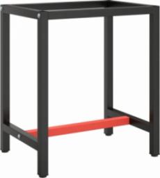  vidaXL vidaXL Rama do stołu roboczego, czerwono-czarna, 70x50x79 cm, metal