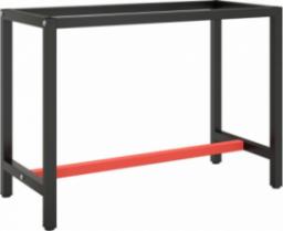  vidaXL vidaXL Rama do stołu roboczego, czerwono-czarna, 110x50x79 cm, metal