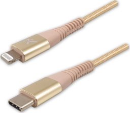 Kabel USB Logo USB-C - Lightning 2 m Złoty