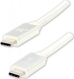 Kabel USB Logo USB-C - USB-C 1 m Biały