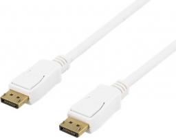 Kabel Deltaco DisplayPort - DisplayPort 15m biały (DP-4151)