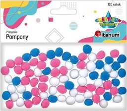  Titanum Pompony poliestrowe 10mm mix 120szt