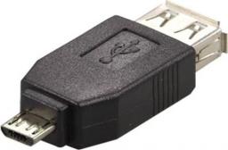 Adapter USB Deltaco microUSB - USB Czarny  (USB-70-K)