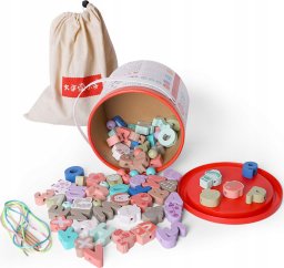 NICEKIDS DREWNIANE PUZZLE EDUKACYJNE KLOCKI Alfabet