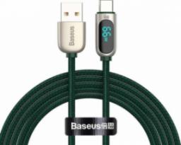 Kabel USB Baseus USB-A - USB-C 2 m Zielony (CASX020106)