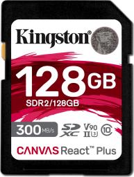 Karta Kingston Canvas React Plus SDXC 128 GB Class 10 UHS-II/U3 V90 (SDR2/128GB)