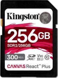 Karta Kingston Canvas React Plus SDXC 256 GB Class 10 UHS-II/U3 V90 (SDR2/256GB)