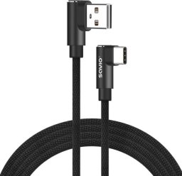 Kabel USB Savio USB-A - USB-C 2 m Czarny (CL-164)