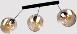 Lampa wisząca Candellux Lampa wisząca szklana czarno/brązowa 3xE27 Aspa 33-00606