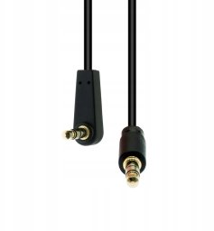 Kabel ProXtend Mini-Jack 3-Pin Angled Slim Cable M-M Black 0.5M