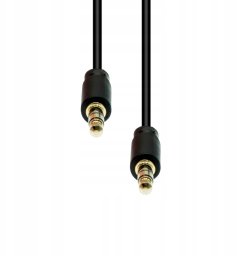 Kabel ProXtend Mini-Jack 4-Pin Slim Cable M-M Black 1M