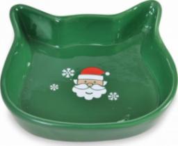  Trixie Miska ceramiczna dla kota, Św. Mikołaj, zielona, 13,6x13,6x3cm