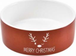  Trixie Miska ceramiczna dla psa, Merry Christmas, czerwona, 16x6cm
