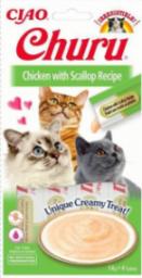  Inaba Foods Churu Creamy Chicken Scallop 56g Kremowy Przysmak Dla Kota Z Kurczakiem I Małżami