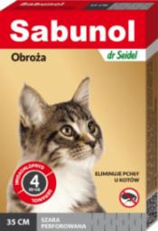 SABUNOL Sabunol Obroża przeciw pchłom dla kota szara 35cm