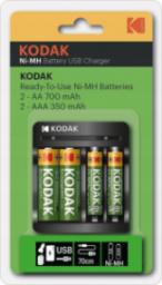 Ładowarka Kodak Ładowarka Usb Kodak + 2x Akumulator Aa 750mah + 2x Aaa 300 Mah
