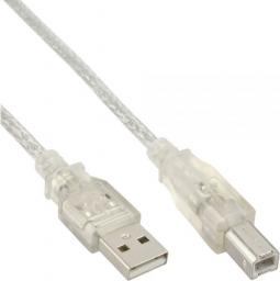 Kabel USB InLine USB-A - USB-B 0.5 m Przezroczysty (34505T)