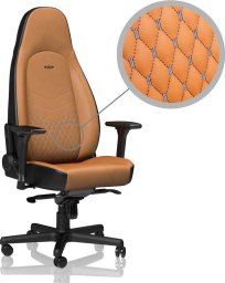 Fotel Noblechairs ICON z prawdziwej skóry - koniak/czarny (GAGC-091)