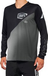  100% Koszulka męska 100% R-CORE X Jersey długi rękaw black grey roz. L (NEW 2022)
