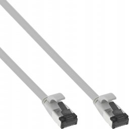 InLine InLine® Flat patch cable, U/FTP, Cat.8.1, TPE halogen free, grey, 0,25m