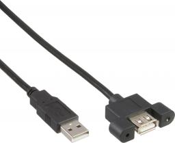 Kabel USB InLine USB-A - USB-A 0.6 m Czarny (B-33440E)