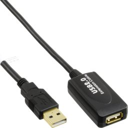 Kabel USB InLine USB-A - USB-A 7.5 m Czarny (34607I)