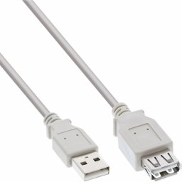 Kabel USB InLine USB-A - USB-A 2 m Biały (34602X)