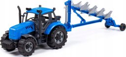 Polesie Polesie 91291 Traktor "Progress" inercyjny z pługiem, niebieski w pudełku
