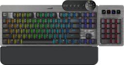 Klawiatura Mountain MOUNTAIN Everest Max Gaming Tastatur - MX Silent Red, ISO, DE-Layout, grau