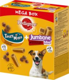  Pedigree PEDIGREE Mega Box Tasty Minis i Jumbone Mini przysmak dla dorosłych psów (z Kurczakiem, o smaku Kaczki oraz o Smaku Wołowiny i Drobiu) 740g