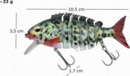  Miracle Fish WOBLER na Szczupaka łamany tonący 10,5 cm 22 g