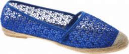  Pantofelek24 Koronkowe niebieskie espadryle- buty na lato /G9-1 8842 S192/ 38