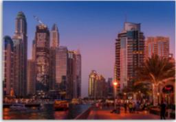  CaroGroup OBRAZ NA PŁÓTNIE DO SALONU Dubaj Miasto 100x70