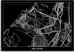  CaroGroup FOTO OBRAZ NA PŁÓTNIE Abu Dhabi Plan Miasta 100x70