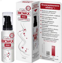  Lbiotica  BIOVAX Jedwab do włosów w płynie SILK 15ml