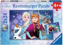  Ravensburger Puzzle 2x24 elementów Frozen - Zorza polarna