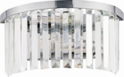 Kinkiet Nowodvorski Stylowy kinkiet kryształowy Cristal 7632 do sypialni srebrny