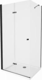  Mexen Mexen Lima kabina prysznicowa składana 70 x 100 cm, transparent, czarny + brodzik Flat, biały - 856-070-100-70-00-4010B