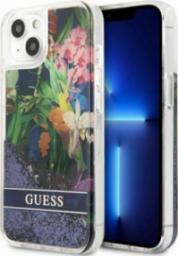  Guess Guess GUHCP13MLFLSB iPhone 13 6,1" niebieski/blue hardcase Flower Liquid Glitter