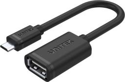 Kabel USB Unitek USB-A - microUSB 0.22 m Czarny (Y-C438GBK)