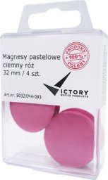 Victory Office Magnesy 32mm VICTORY OFFICE PRODUCTS 5032KM4-093 pastelowe ciemnoróżowe 4szt