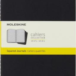  Moleskine Zestaw 3 Zeszytów MOLESKINE Cahier Journals L (13x21cm) w kratkę, 80 strony, czarny