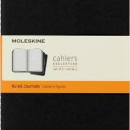  Moleskine Zestaw 3 Zeszytów MOLESKINE Cahier Journals L (13x21cm) w linie, 80 stron, czarny