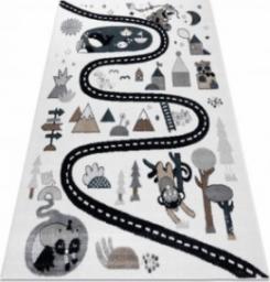  Dywany Łuszczów Dywan FUN Route dla dzieci, ulica, zwierzęta krem, 80x150 cm