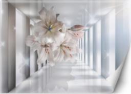  CaroGroup FOTOTAPETA 3D DO SALONU Tunel Kwiaty 254x184