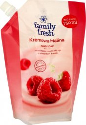 Orkla Family Fresh Nawilżające Mydło do rąk Kremowa Malina 750ml - zapas